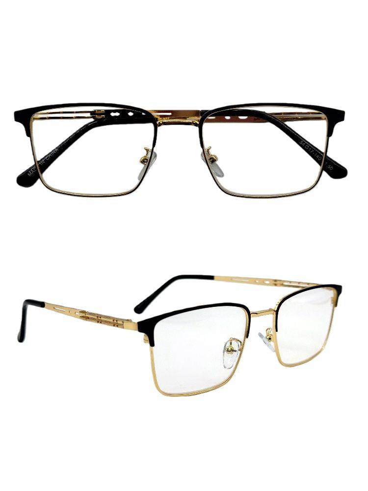Rostov Optics Universal Computer Glasses +1.0 to +4.0 Metal Frame Black-Gold Greek Key Classic #7