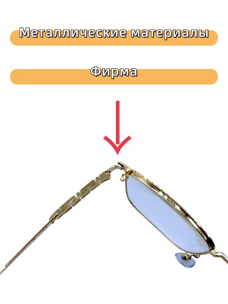 Rostov Optics Universal Anti-Glare Computer Glasses with Blue Light & UV Protection, Gold & Black Metal Frame, Diopters +1.0 to +4.0 for Adults #17