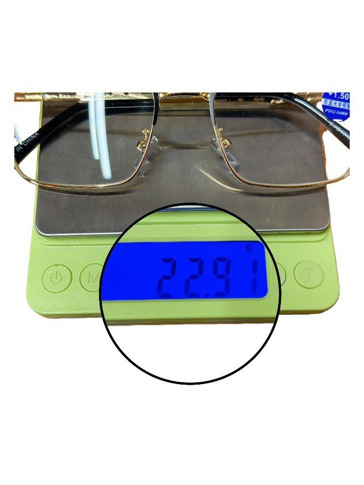 Rostov Optics Universal Computer Glasses +1.0 to +4.0 Metal Frame Black-Gold Greek Key Classic #19