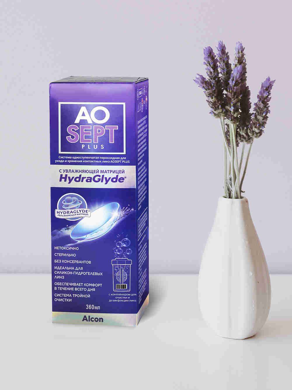 Alcon AOSept-Plus with HydraGlyde Peroxide Contact Lens Care System 360 ml #4