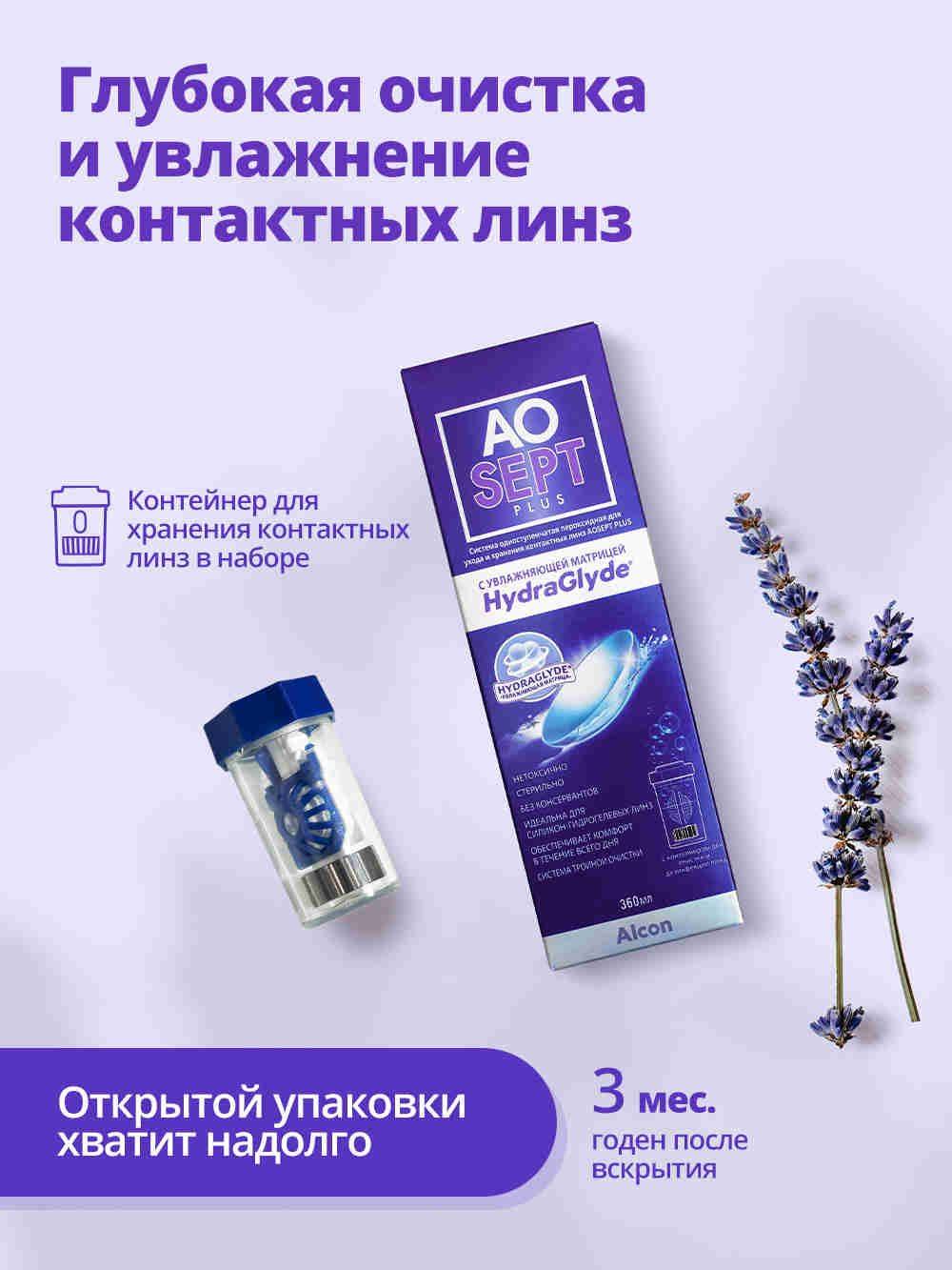 Alcon AOSept-Plus with HydraGlyde Peroxide Contact Lens Care System 360 ml #6