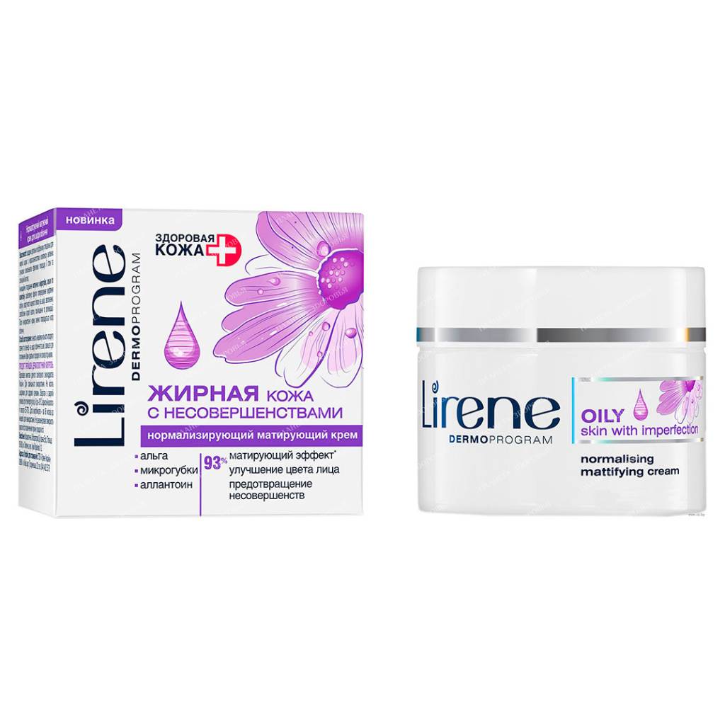 Lirene "Healthy skin+" Normalizing mattifying face cream 50 ml