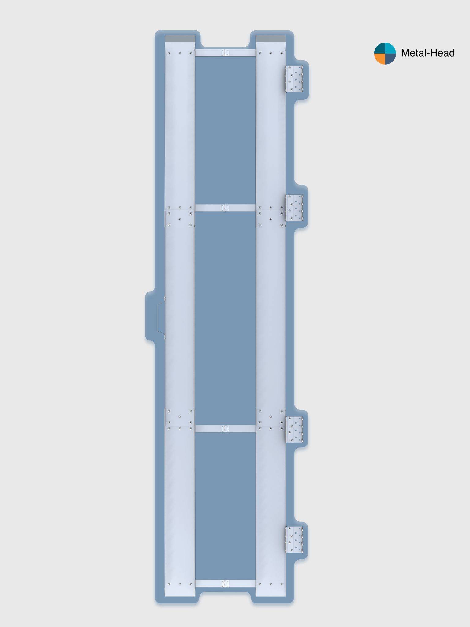 Metal-Head Double-Fold Folding Ramp 350 cm (Right‑Side Mount) #4