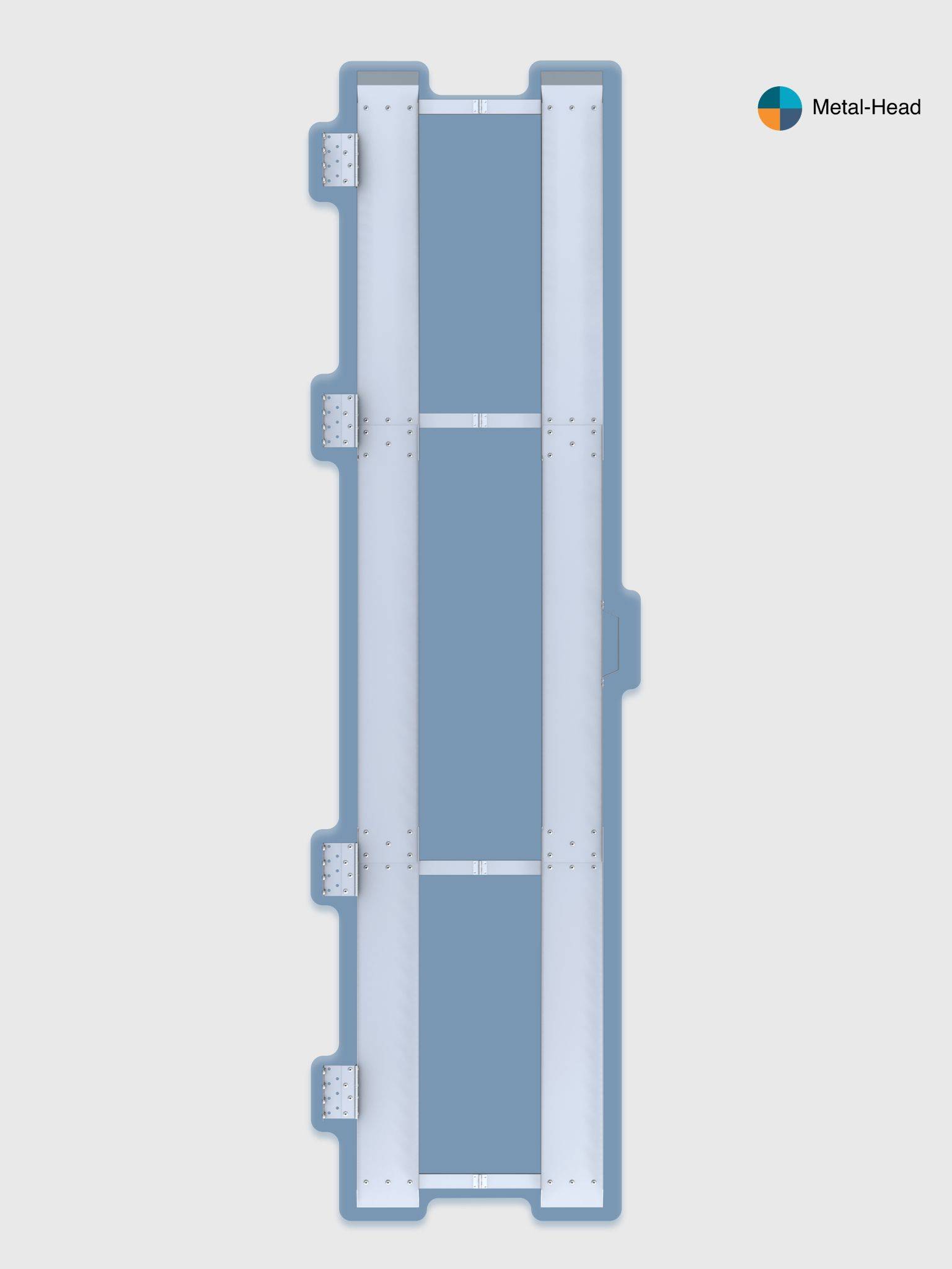 Metal-Head Retractable Double-Fold Ramp with Left-Side Mounting, 360 cm #4