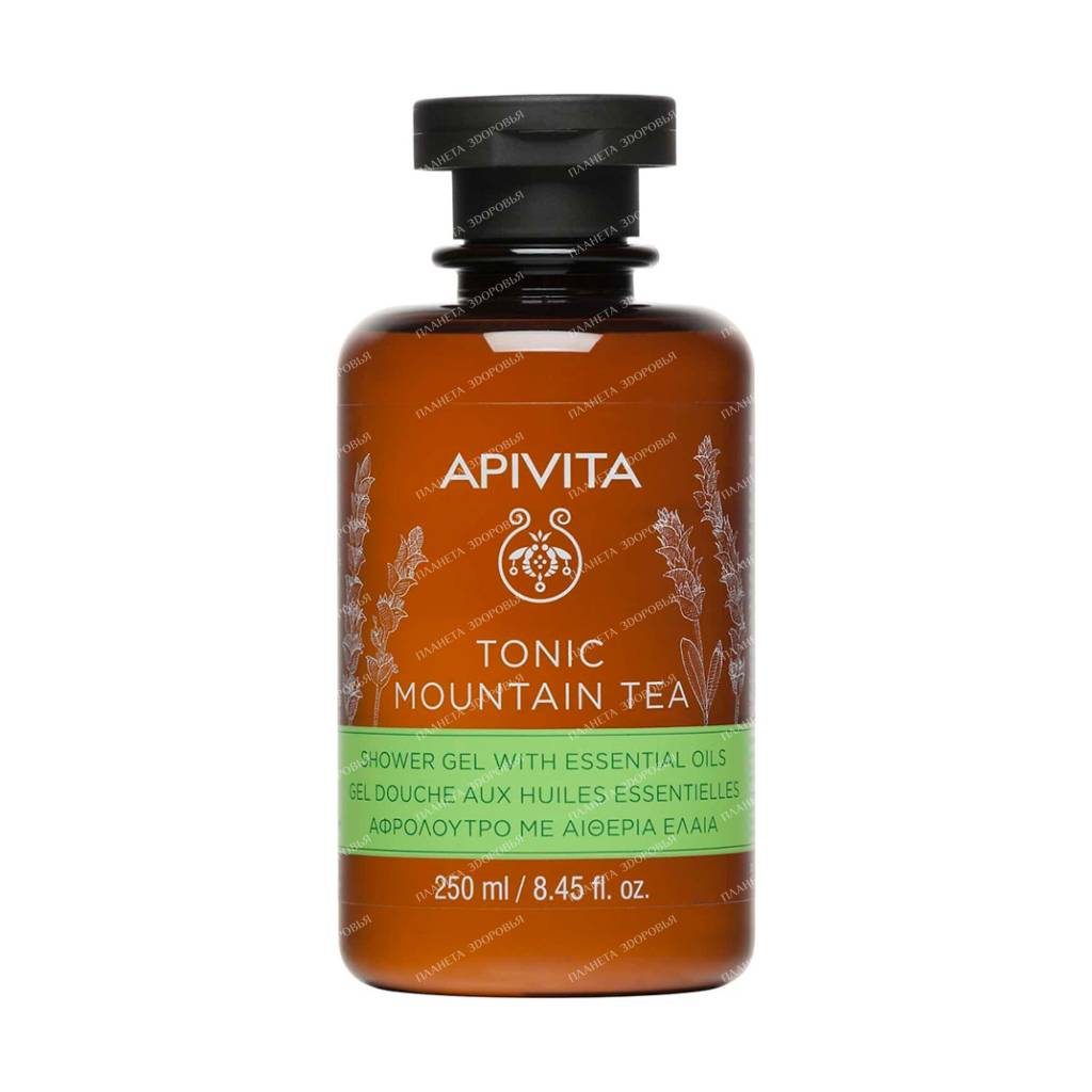 APIVITA TONIC MOUNTAIN TEA Shower Gel With Essential Oils, 250 ml