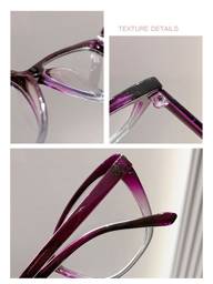 Computer Reading Glasses – Retro Cat Eye Style, Blue Light Blocking, Metal Frame, 142mm Width #5
