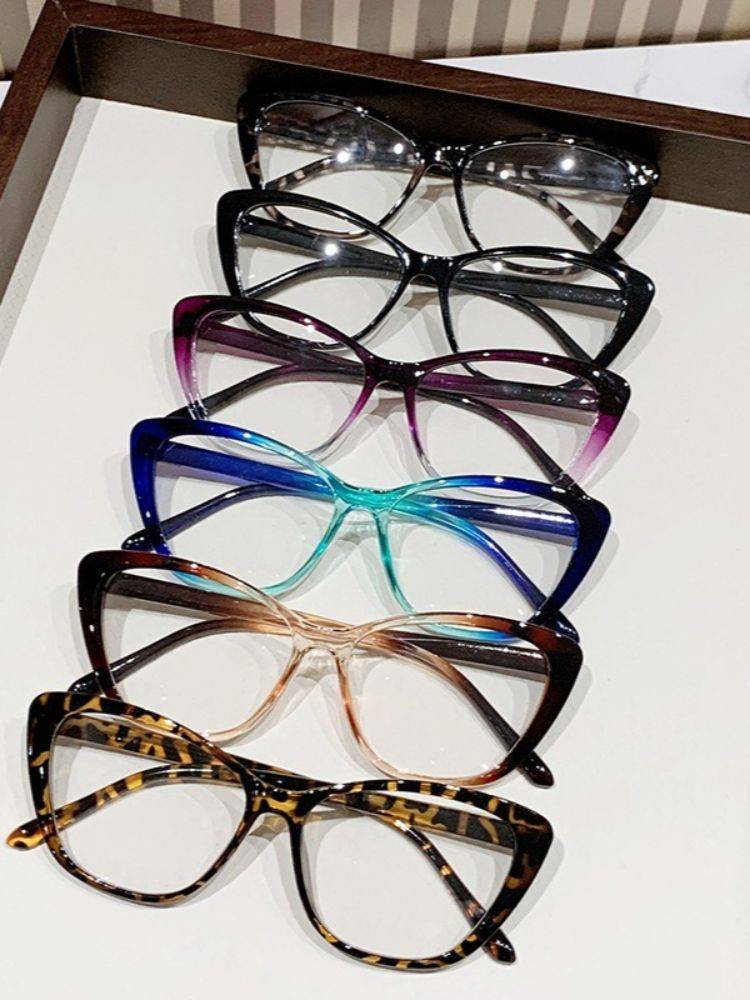 Computer Reading Glasses – Retro Cat Eye Style, Blue Light Blocking, Metal Frame, 142mm Width #4