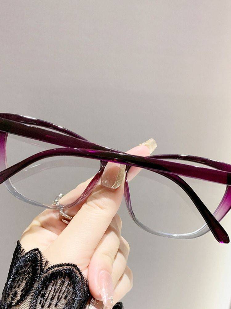 Computer Reading Glasses – Retro Cat Eye Style, Blue Light Blocking, Metal Frame, 142mm Width #2