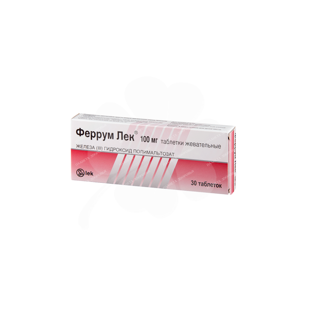 Ferrum lek chewable tablets 100mg №10x3