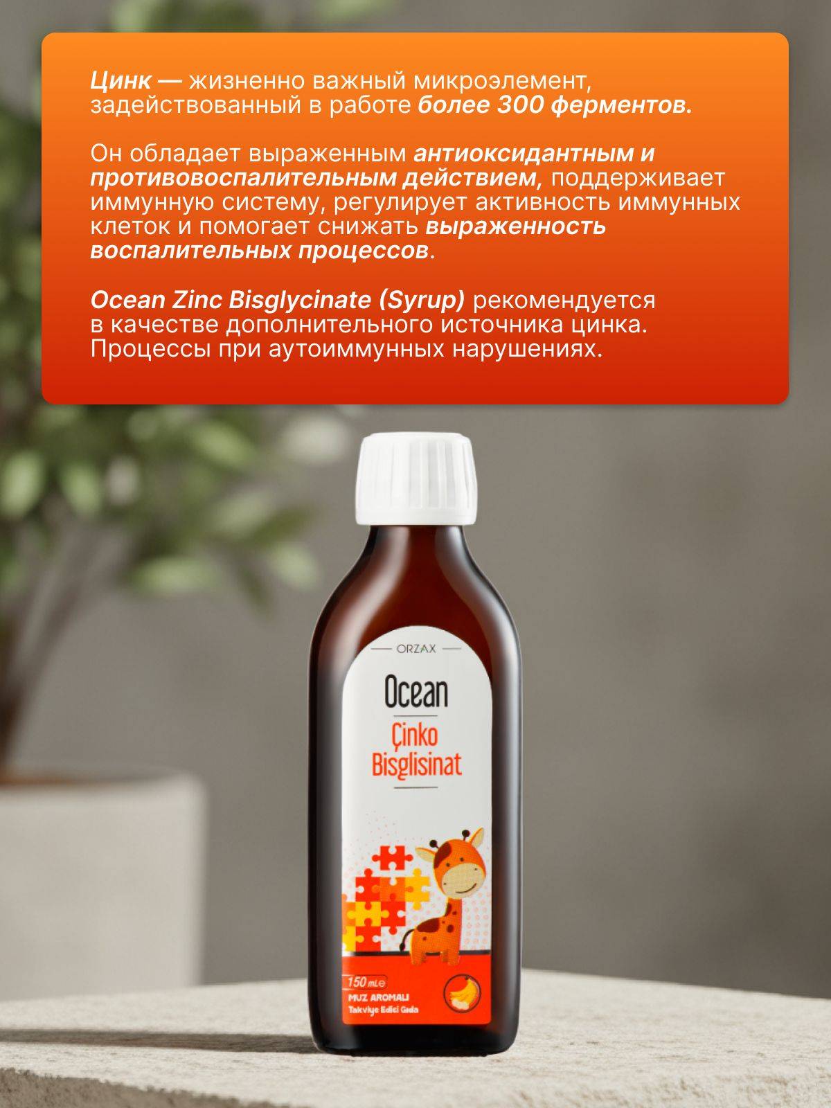 ORZAX Ocean Zinc Bisglycinate Syrup for Children, 150 ml #6