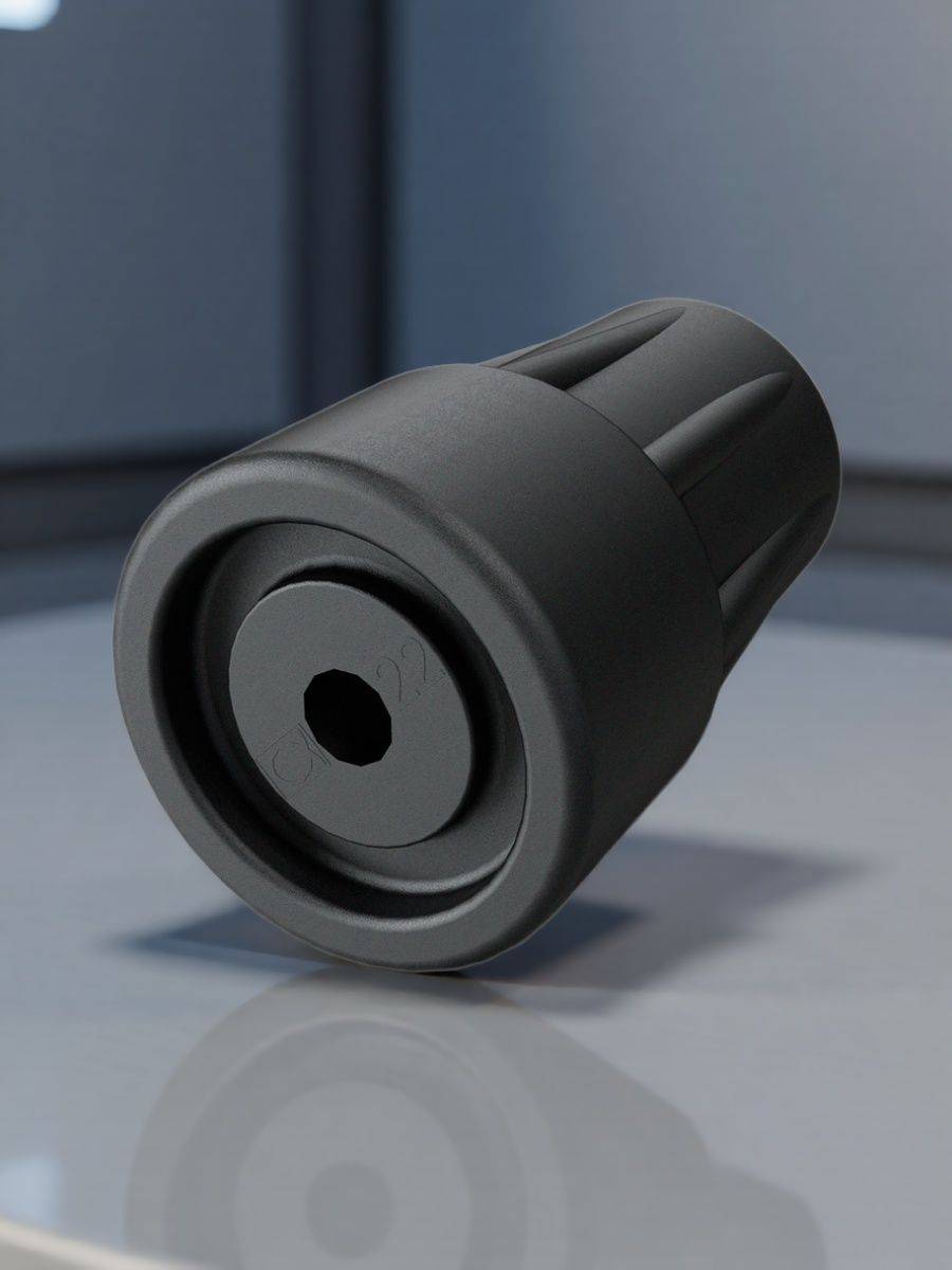 Aversus Cane Tip 22 mm Black, Thermoplastic Elastomer (TPE) #8