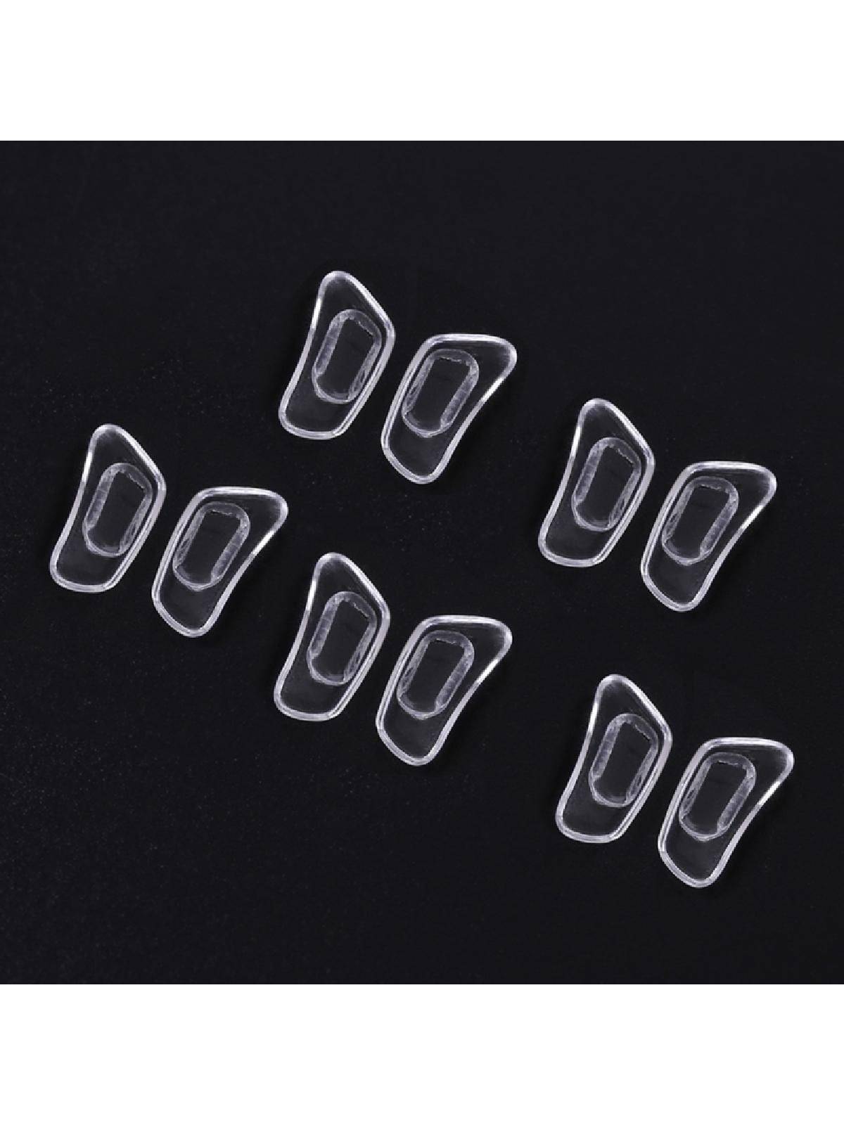 Silicone Eyeglass Nose Pads with Adjustable Arms, 5 Pairs, Transparent #8