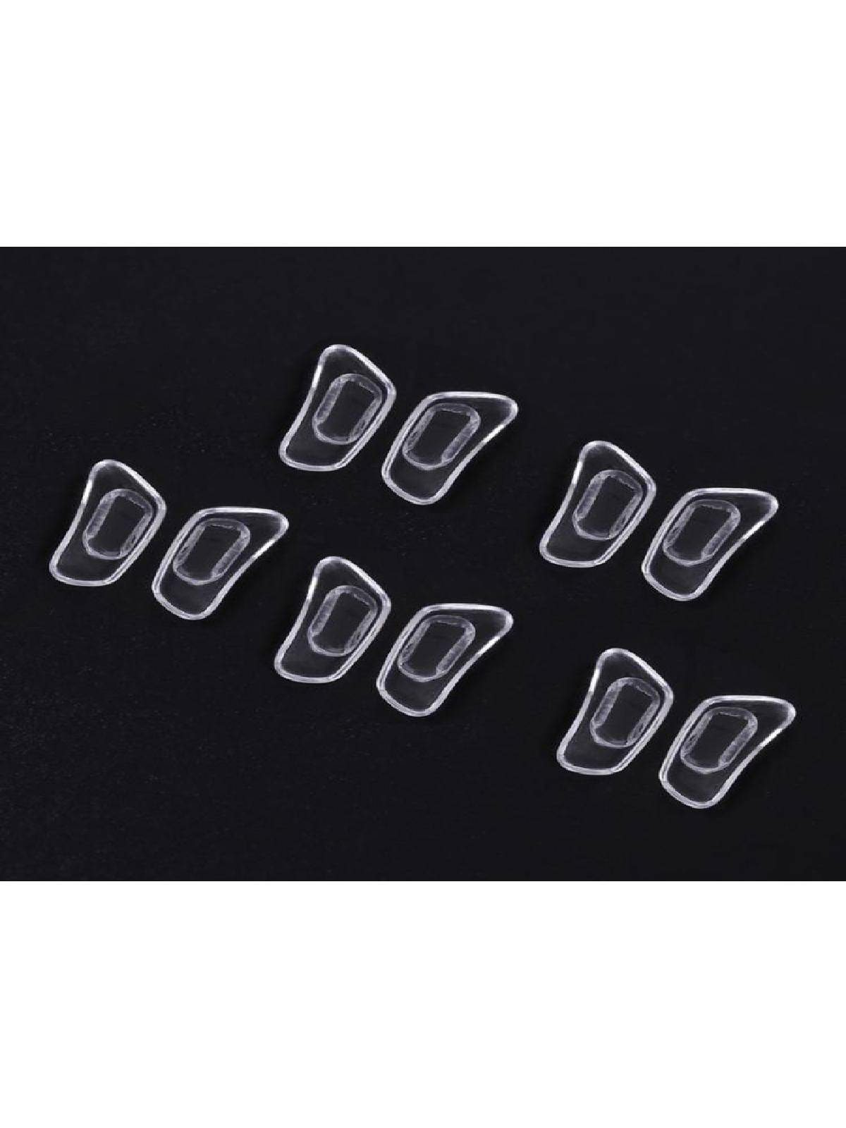 Silicone Eyeglass Nose Pads with Adjustable Arms, 5 Pairs, Transparent #7
