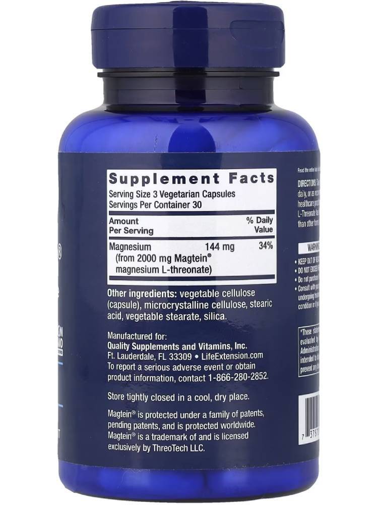 Life Extension Magnesium L-Threonate Neuro-Mag 90 Capsules #2
