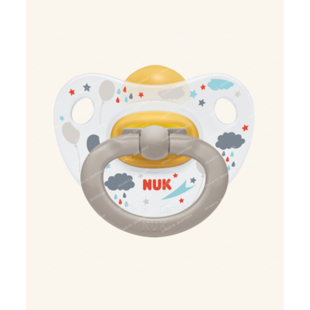 NUK Happy kids Orthodontic Soother. molds, latex, size 2, 10734011