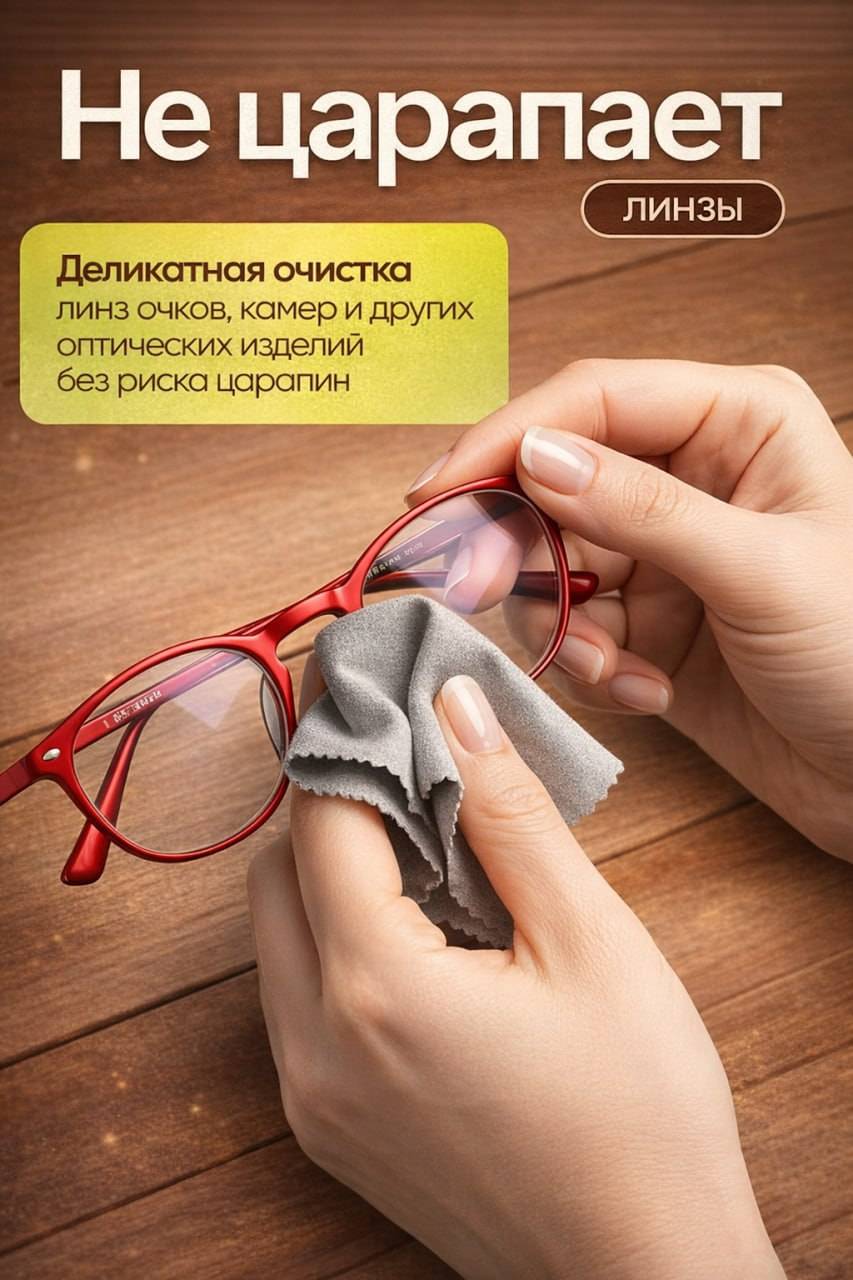 Lens Cleaning Cloth 14x14 cm, 5 pcs #3