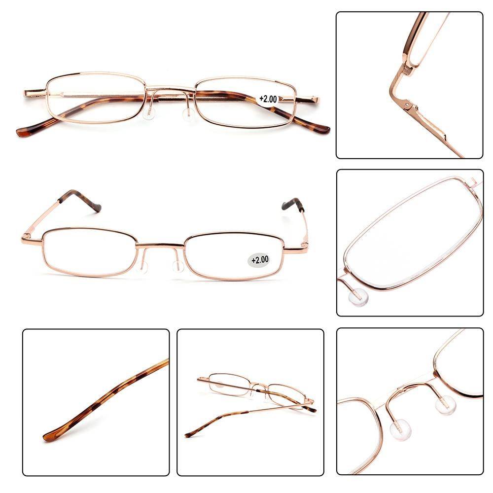 Computer Glasses +2.50 Grey-Impact Metal Frame – Unisex Reading Glasses #7