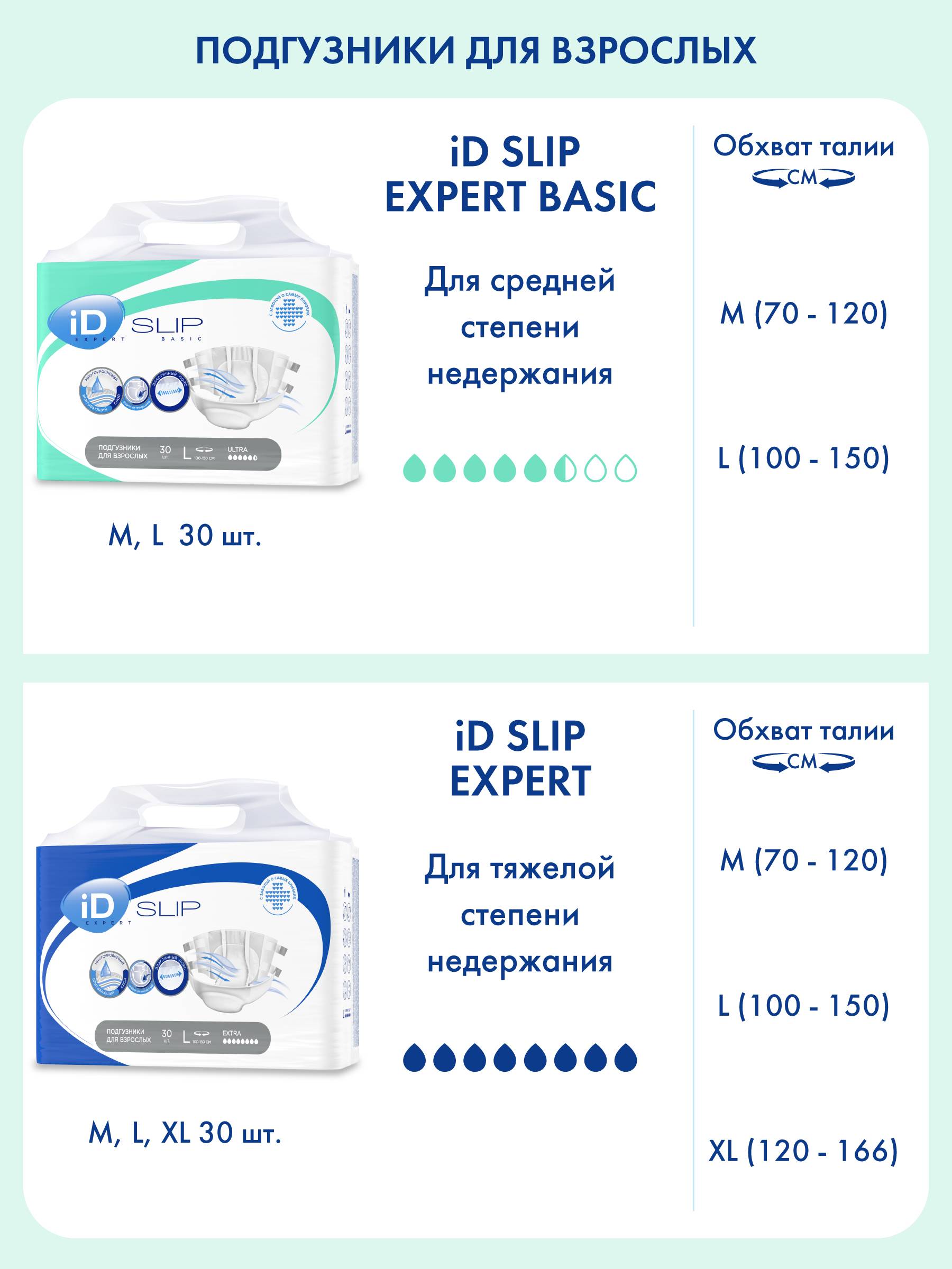 iD EXPERT BASIC Adult Diapers Slip Size M 30 pcs for Moderate Incontinence #8