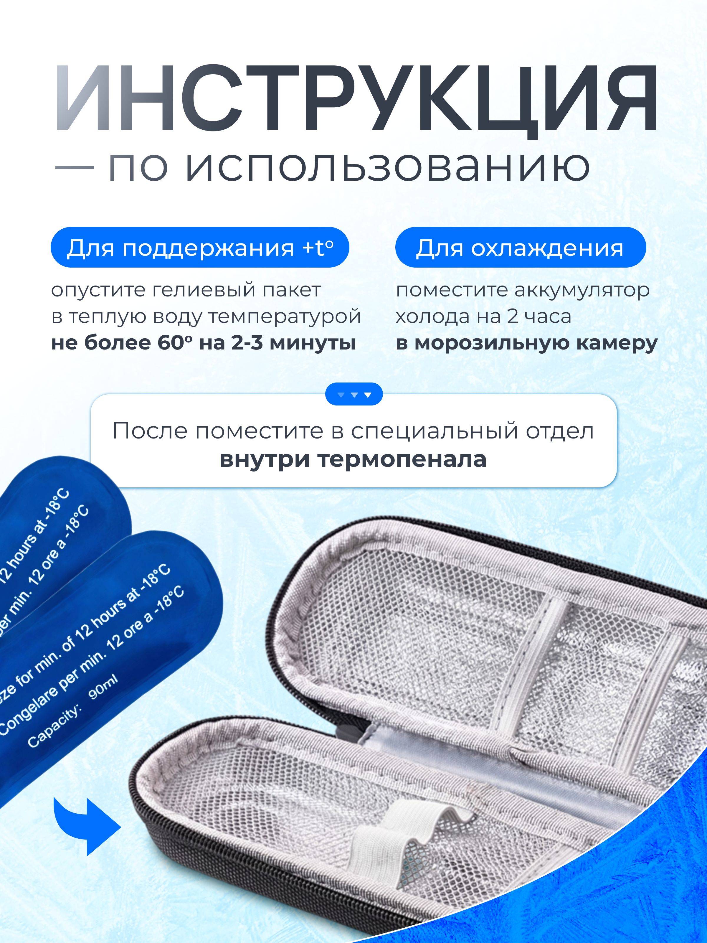 MigStor Medical Insulin Pen Cooler Bag with 2 Cooling Elements, Black #6
