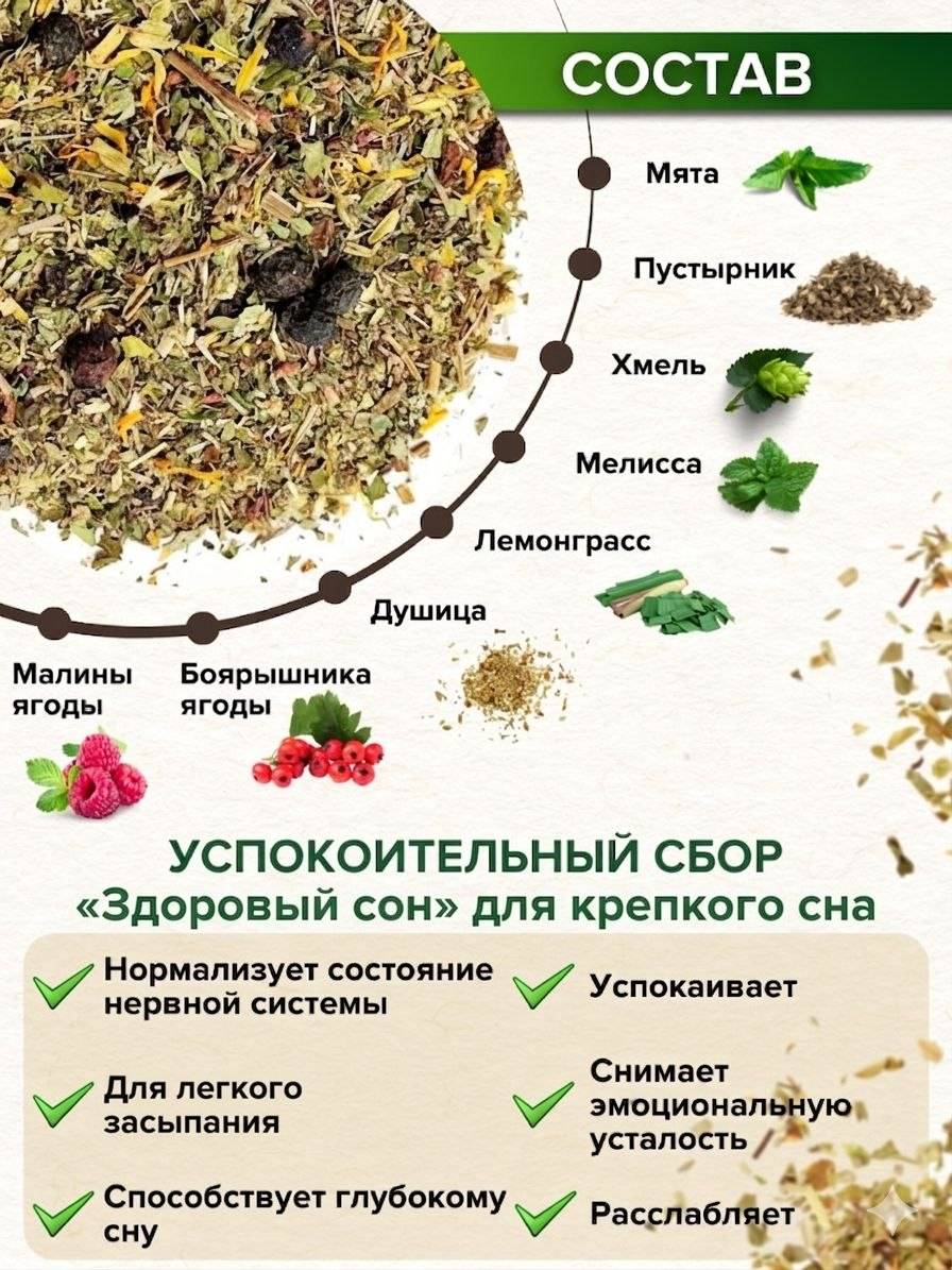 Chaynaya Provintsiya Herbal Blend «Healthy Sleep» with Lemon Balm and Motherwort, 100 g #2