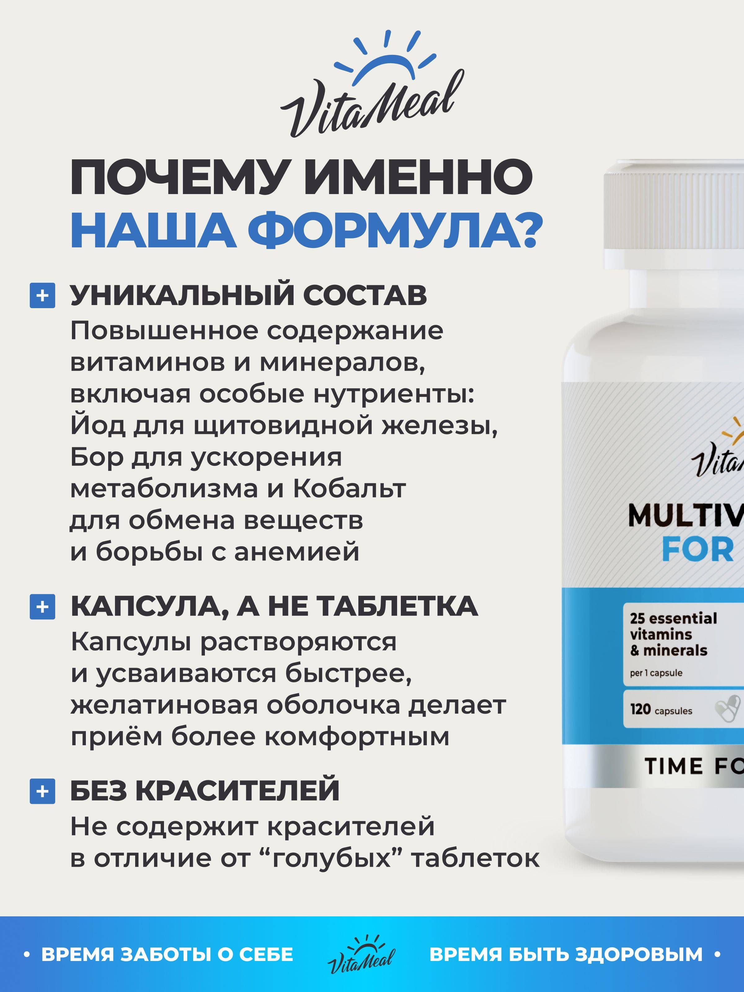 VitaMeal Multivitamin Complex for Men, 120 Capsules #11