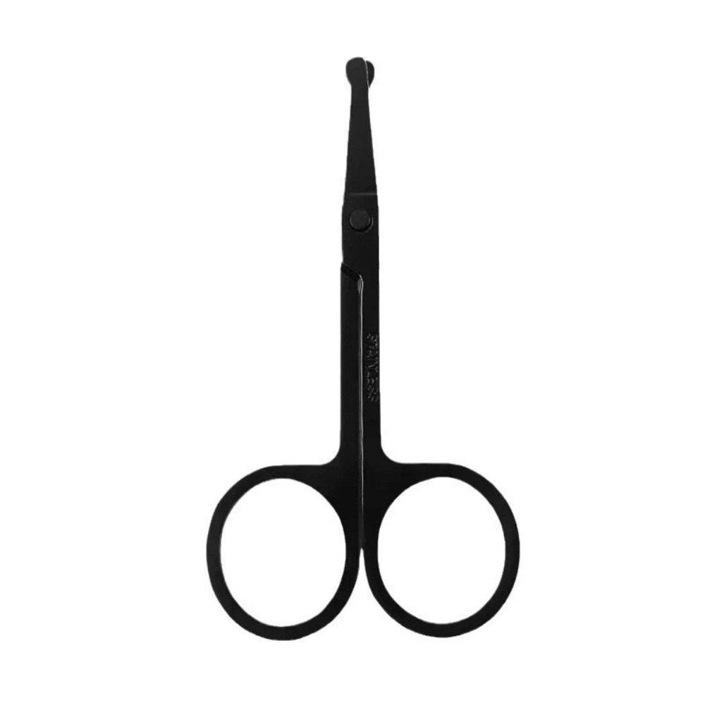 Black Stainless Steel Nose Hair Scissors 8.5cm