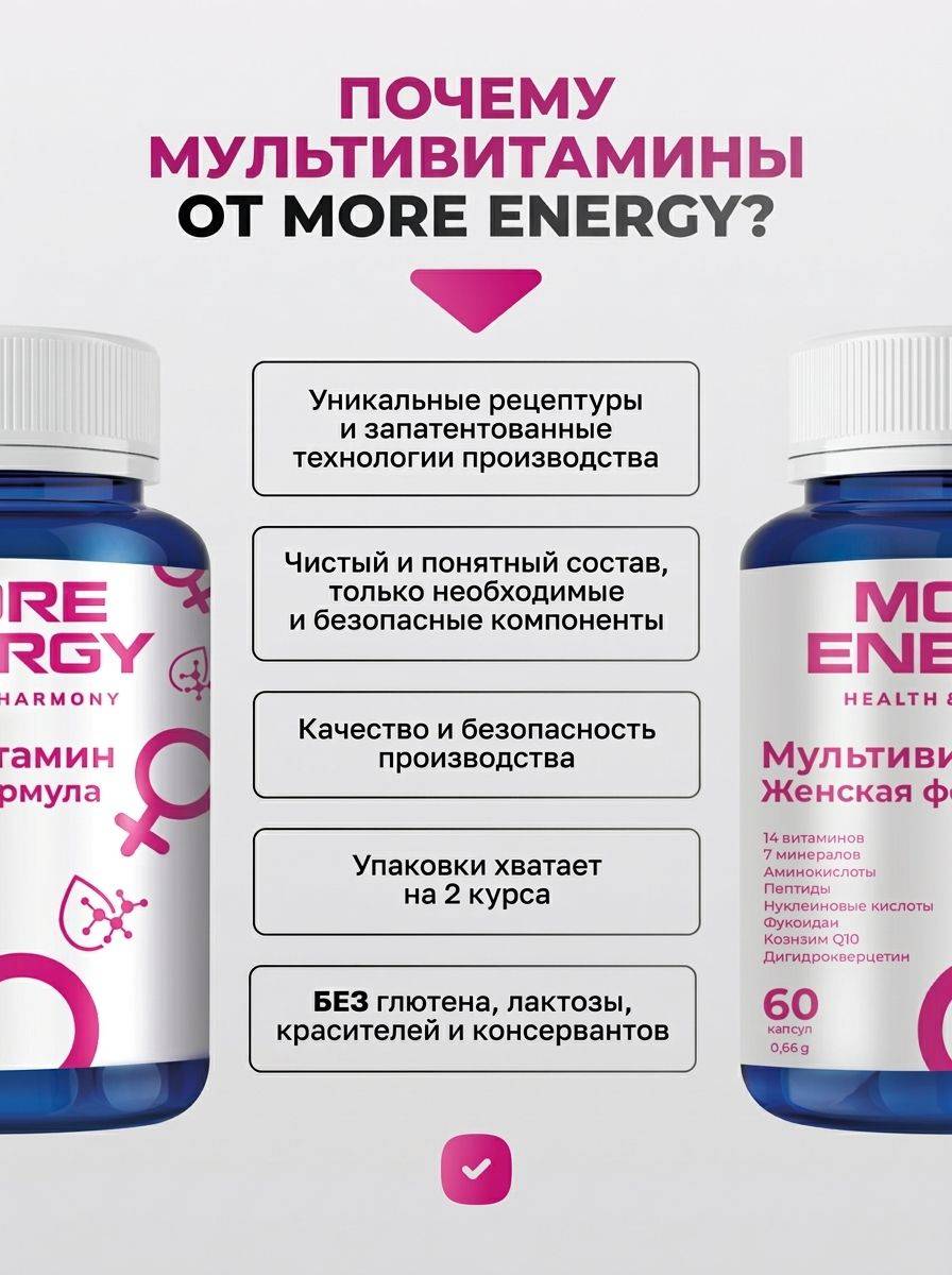 More Energy Multivitamins for Women, 62 Capsules #6