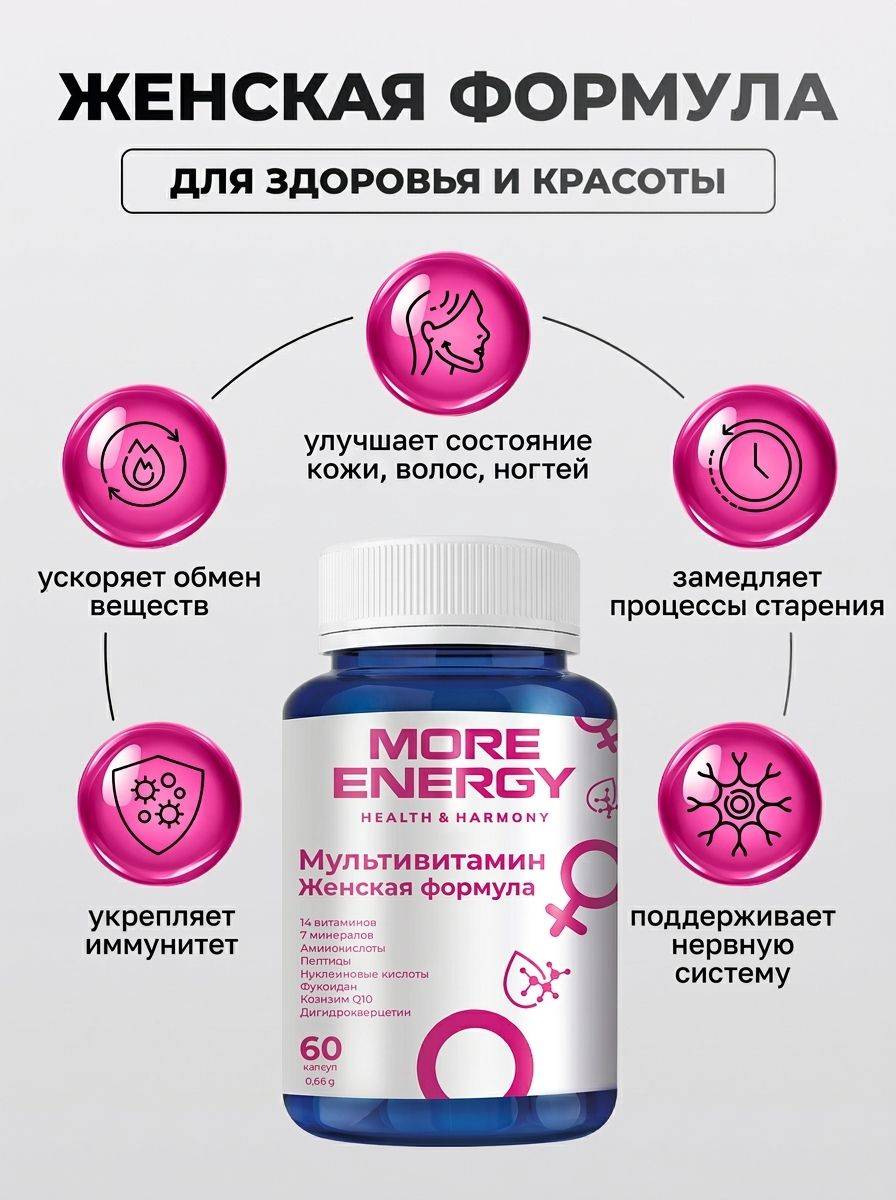More Energy Multivitamins for Women, 62 Capsules #2