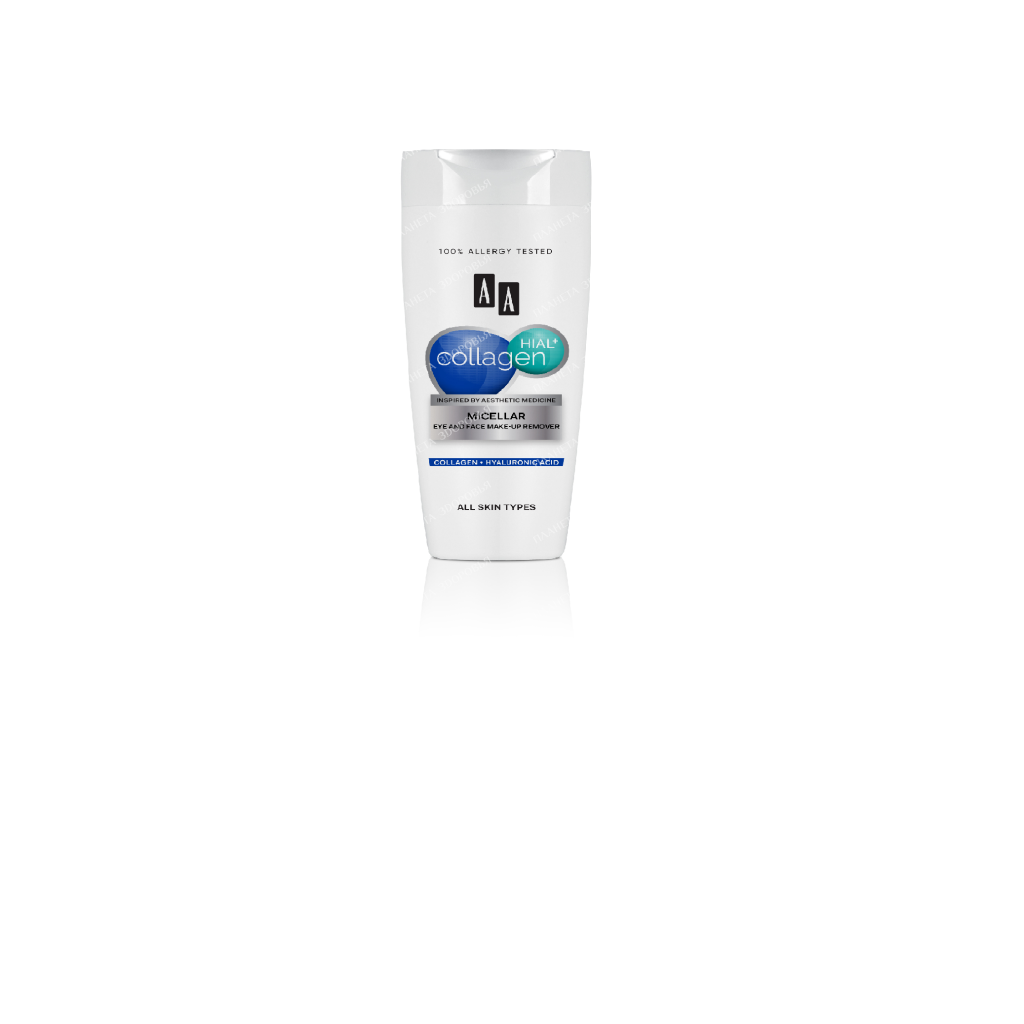 AA Collagen Hial+ Micellar Eye & Face Makeup Remover 200 ml