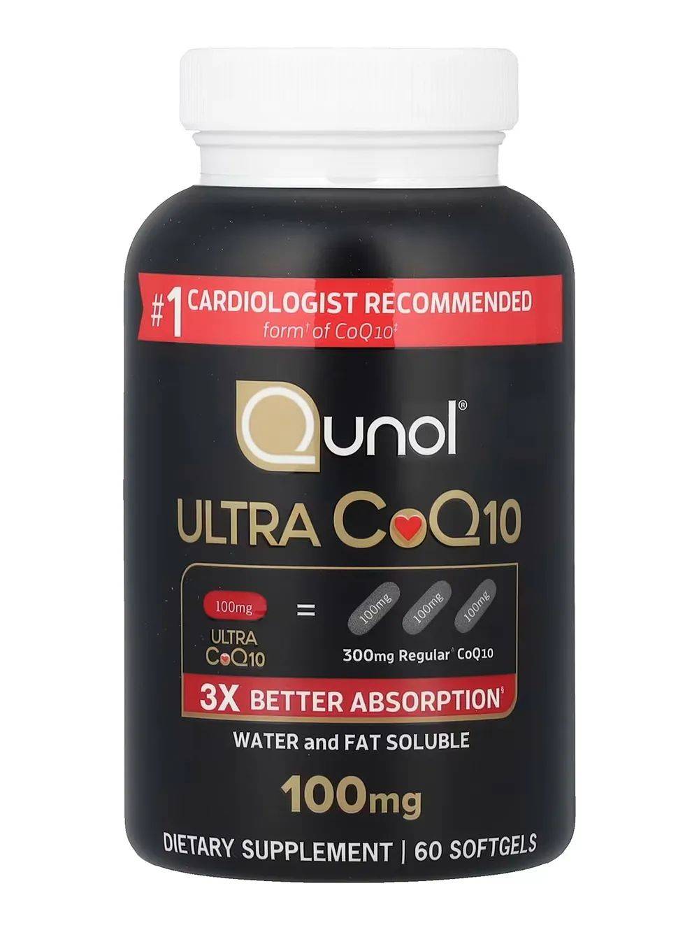 Qunol Ultra CoQ10 Softgel Capsules 60 Pack 100 mg, 60 Count