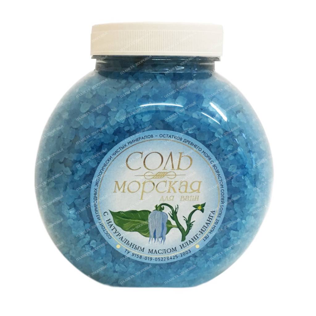 Salt "sea" natural for baths with ylang-ylang oil 1 kg