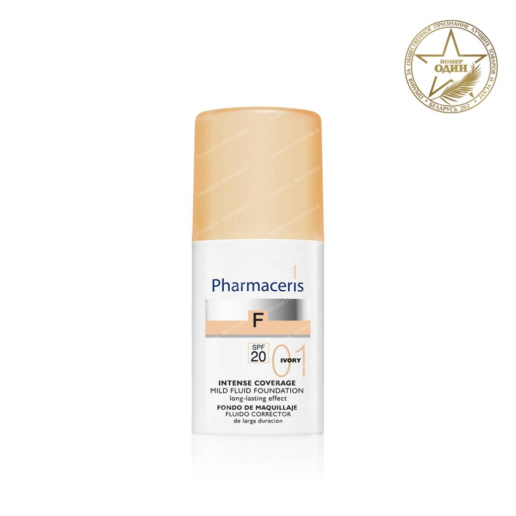 Pharmaceris F Gentle Foundation Fluid SPF 20 (Tone: 01 Ivory), 30 ml