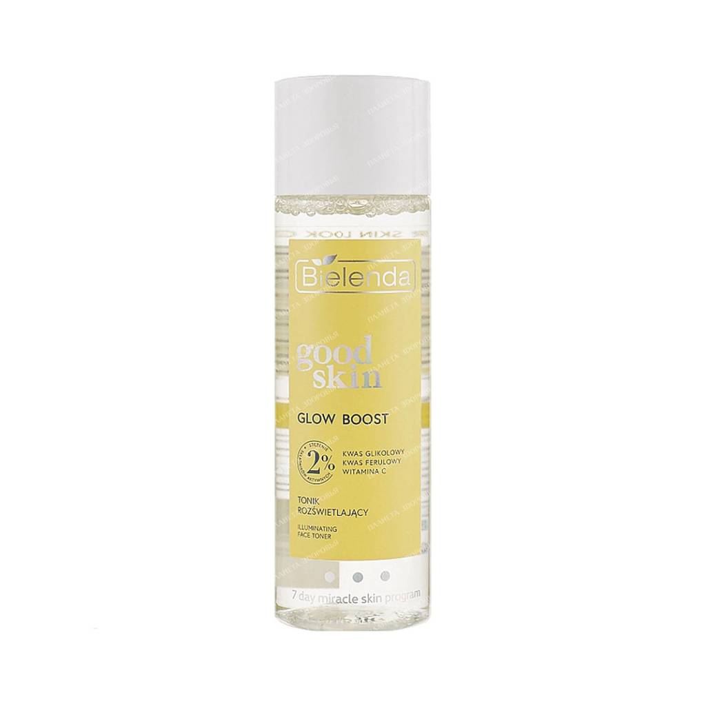 BIELENDA GOOD SKIN GLOW BOOST Toner with Glycolic Acid, Vitamin C and Ferulic Acid, 200 ml