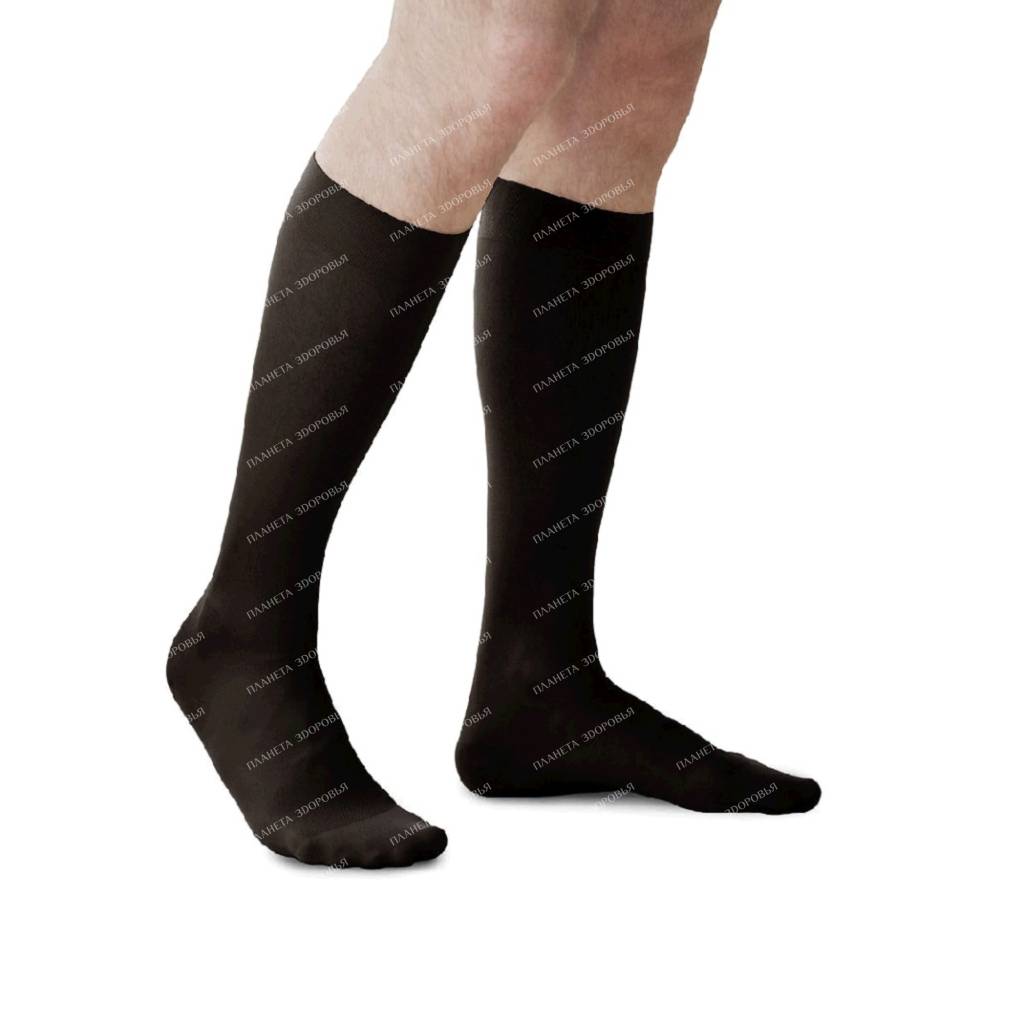 Medical compression stockings below the knee with a toe m.3002 2 class. R.5 (XL) height2 black