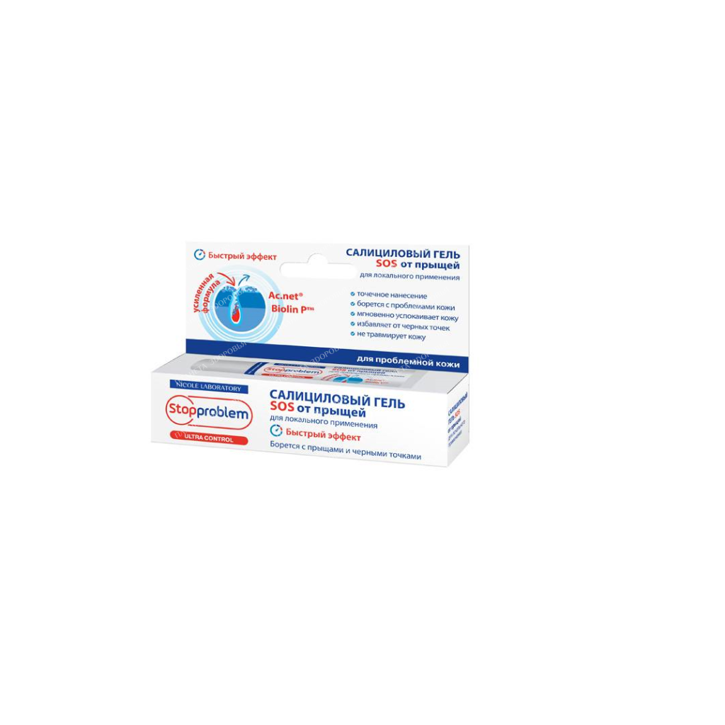Stopproblem Ultra control Gel salicylic SOS from acne for local use, 15ml