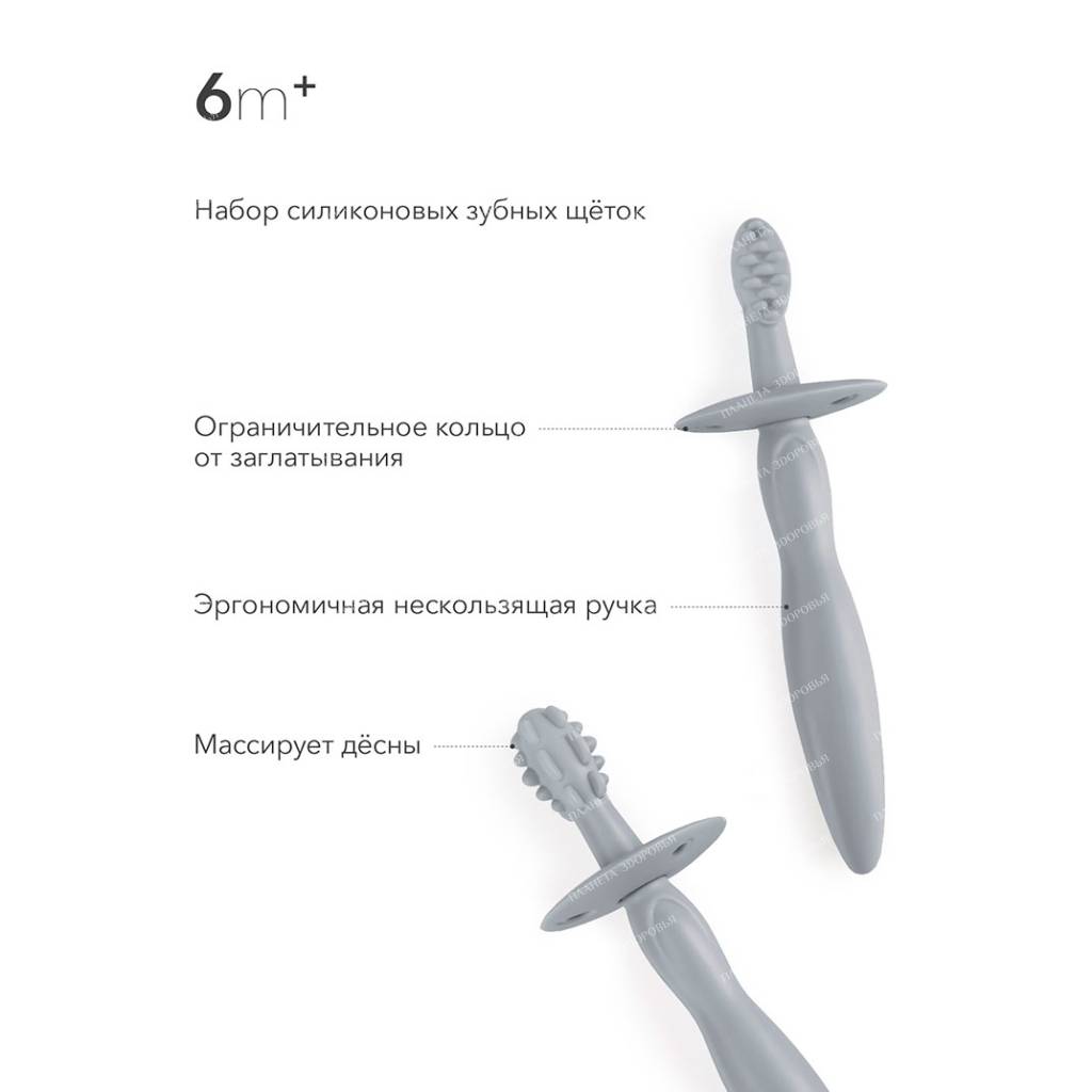 Happy Baby Silicone Toothbrush Set (agua), Art. 20017