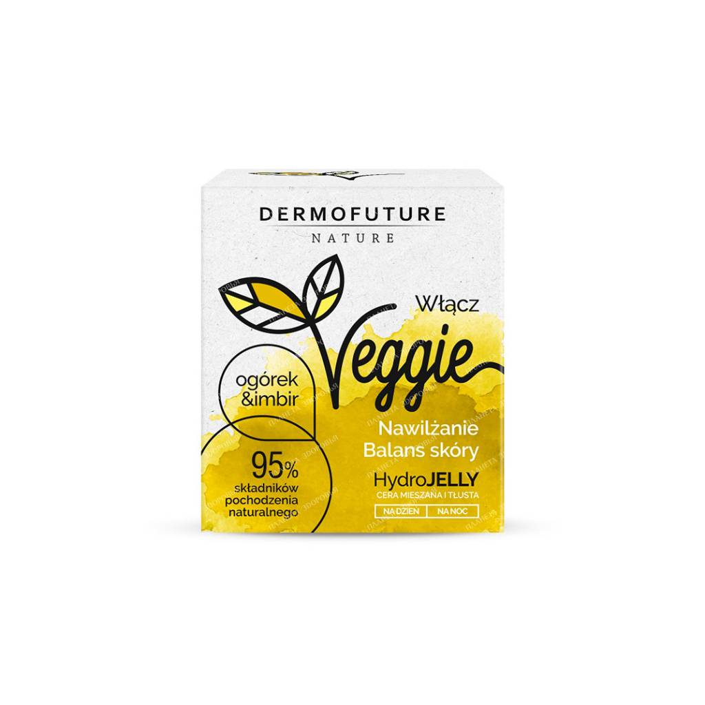 DermoFuture Nature Veggie Moisture Rebalancing Hydrogel for Combination to Oily Skin Cucumber & Ginger 50ml
