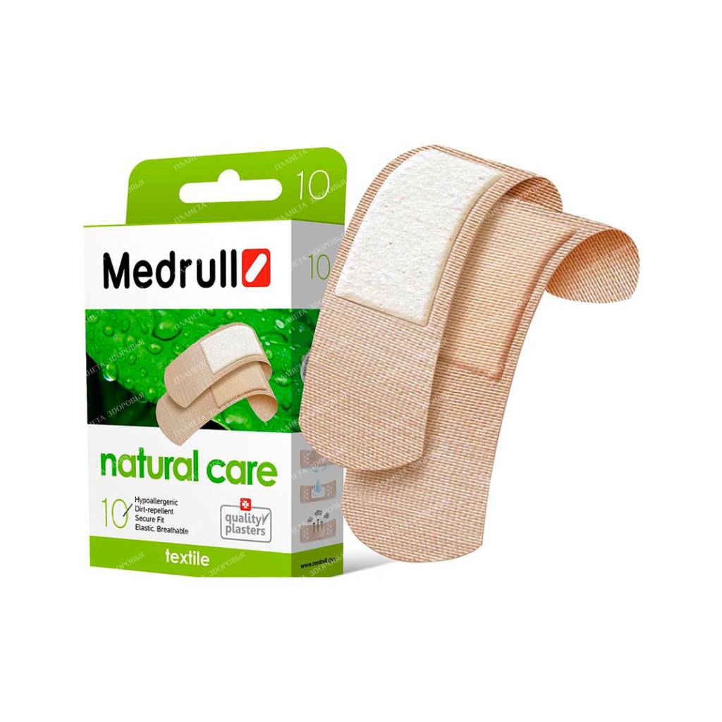 Plasters Medrull "Natural Care" №10 (19x72mm-6 pcs, 25x72mm-4 pcs)