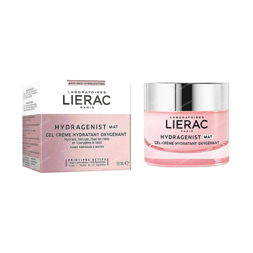 Lierac Moisturizing oxygenating gel-cream for normal and combination skin HYDRAGENIST / MAT GEL-CREME HYDRATANT OXYGENANT, 50 ml