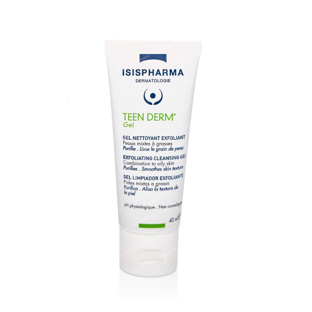 ISISPHARMA TEEN DERM Gel (Tin Derm Gel) Cleansing exfoliating gel for combination and oily skin, 40 ml