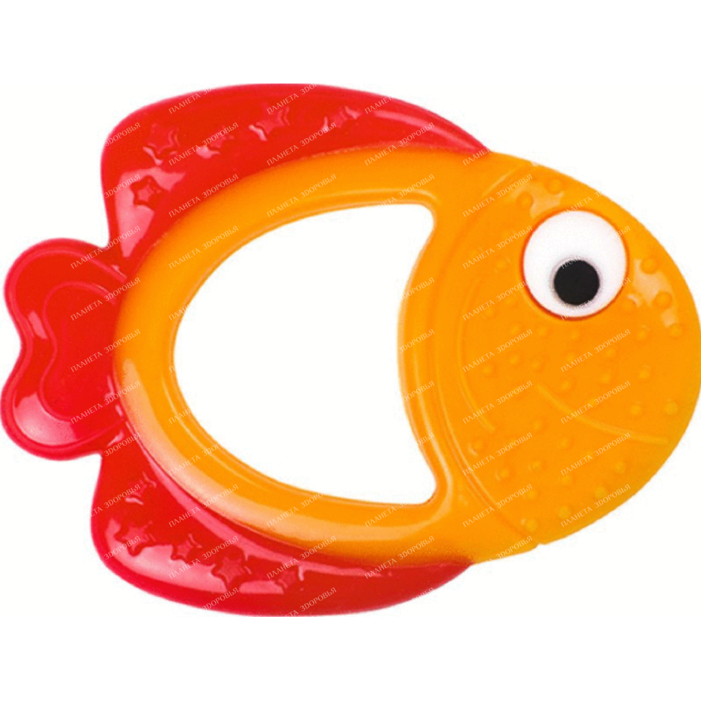 POMA Teether (massager for gums) silicone "Fish" 4+, art. 2113, 1 piece