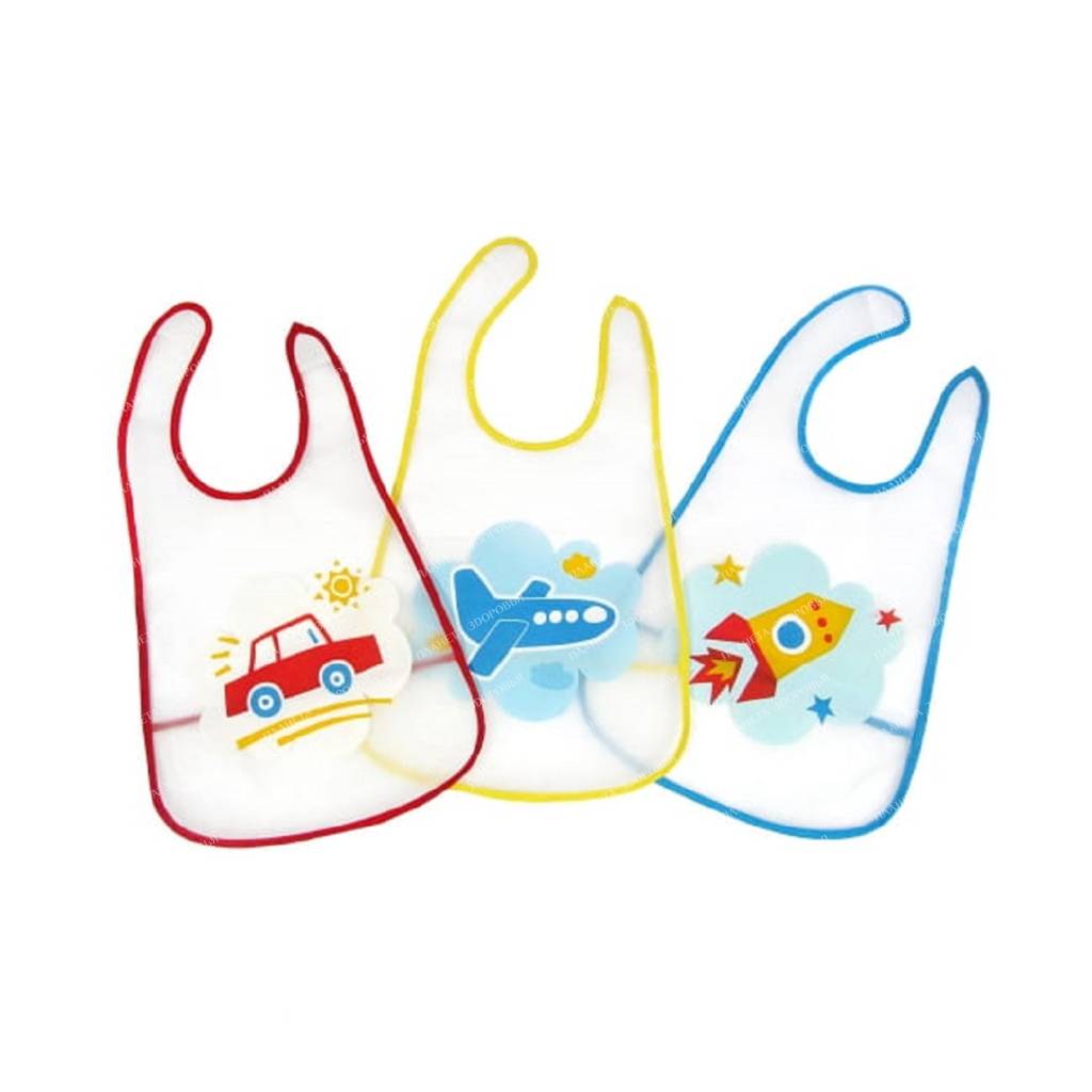 POMA Oilcloth bib with Velcro with pocket 6+, art. 1816, 1 piece