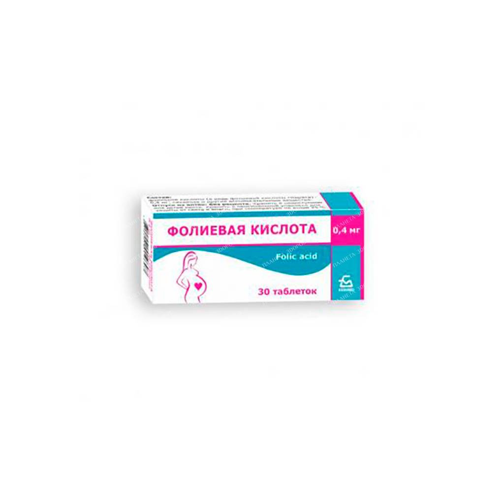 Folic acid tablets 0.4mg №10x3