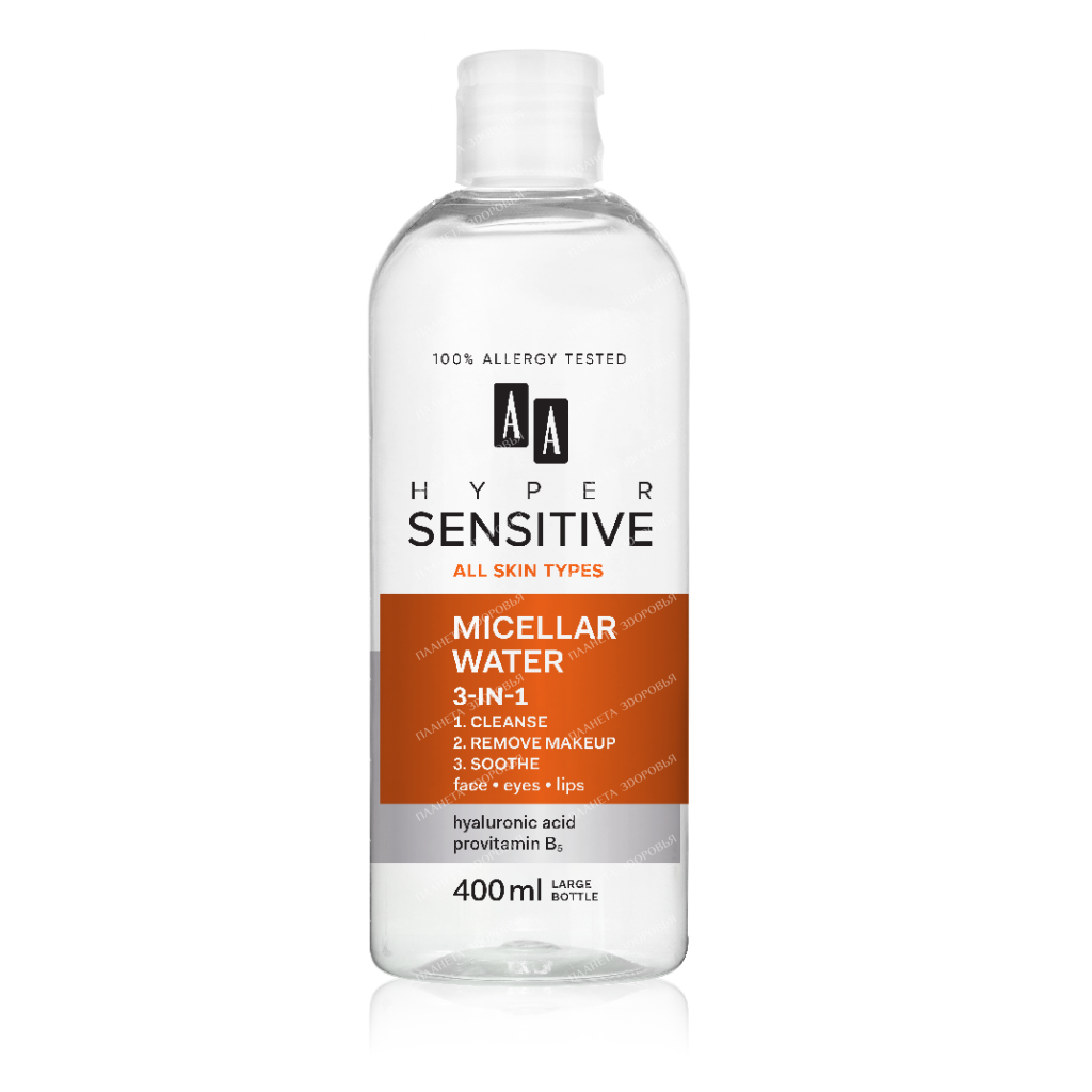 AA HYPERSENSITIVE Soothing Micellar Water 3 in 1, 400 ml