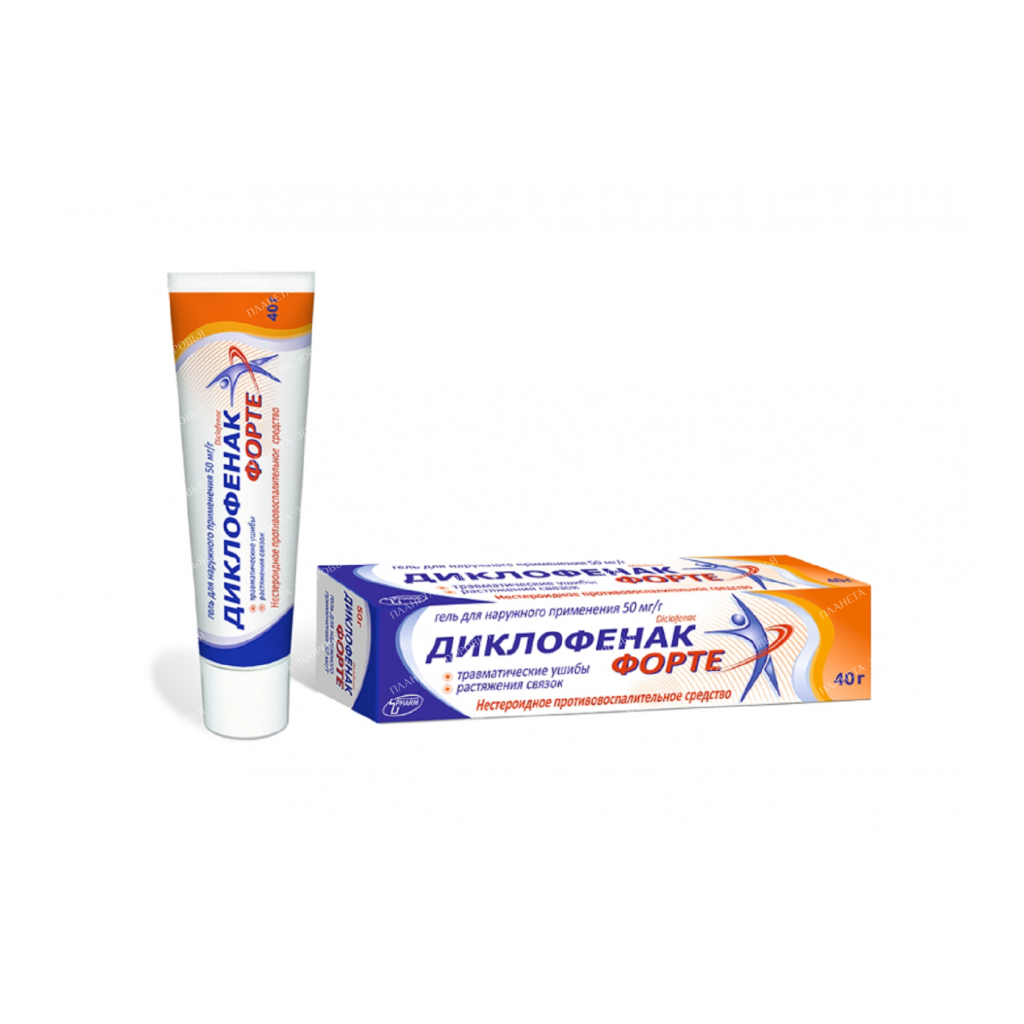 Diclofenac Forte gel for external use 50mg/1g 40g №1