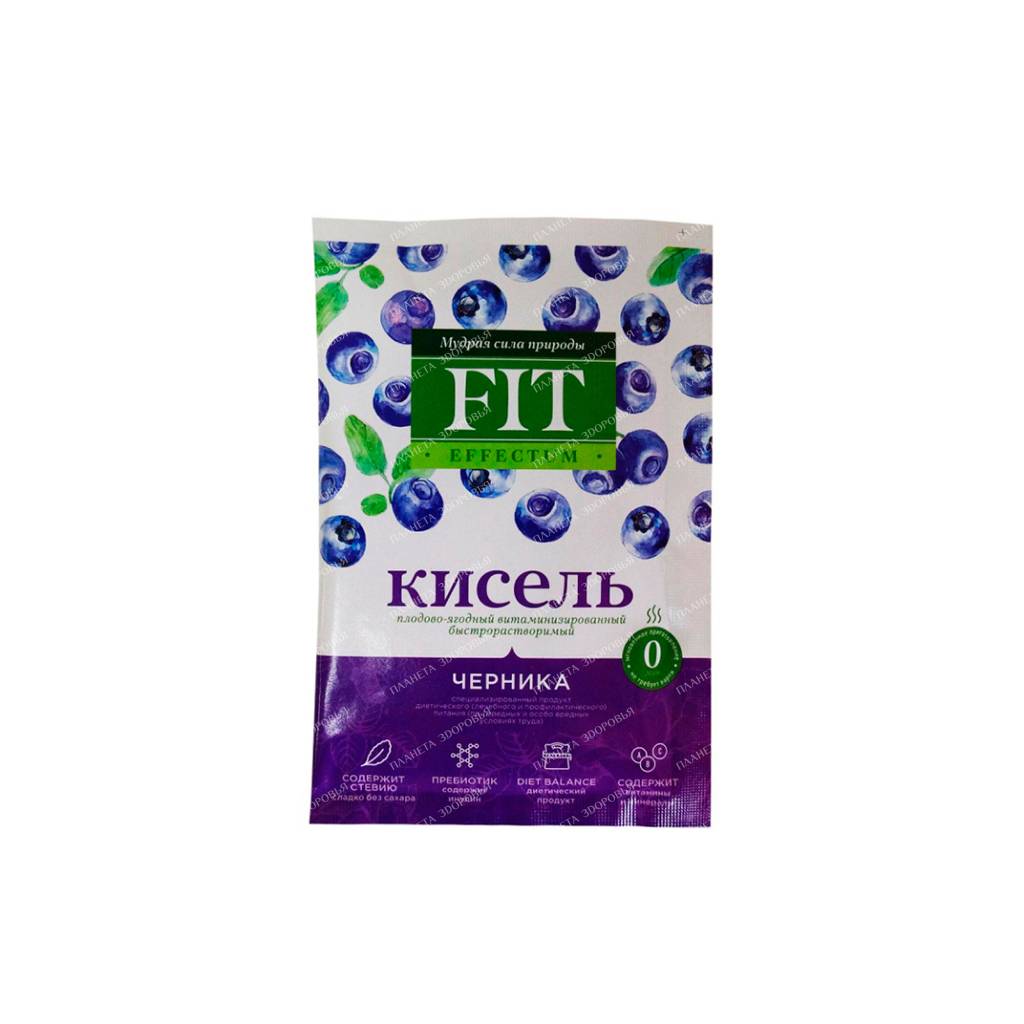 FitEffektum Kissel fruit and berry fortified instant "Blueberry", sachet 30g