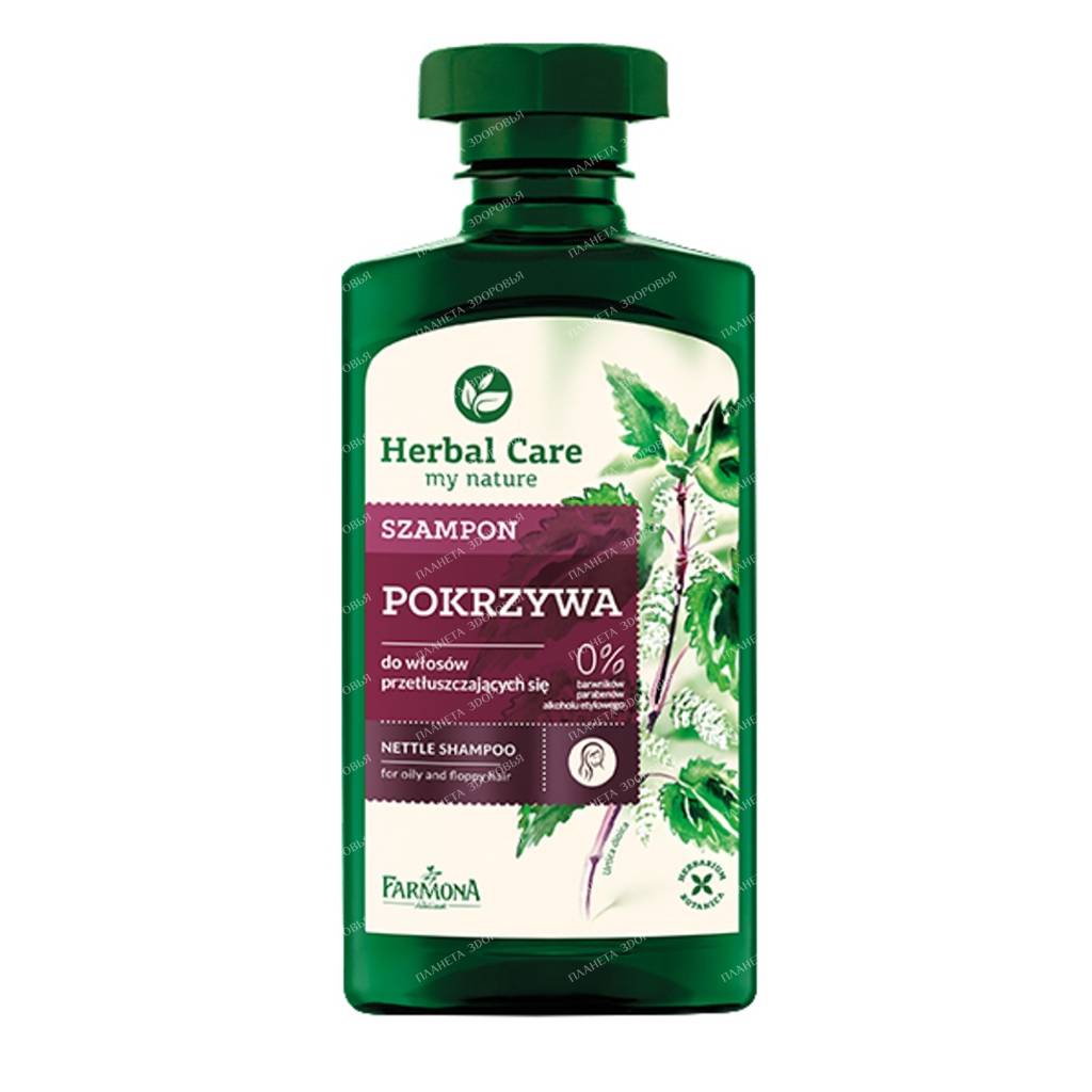 Herbal Care Shampoo for hair (with a tendency to oiliness) Nettle, 330ml