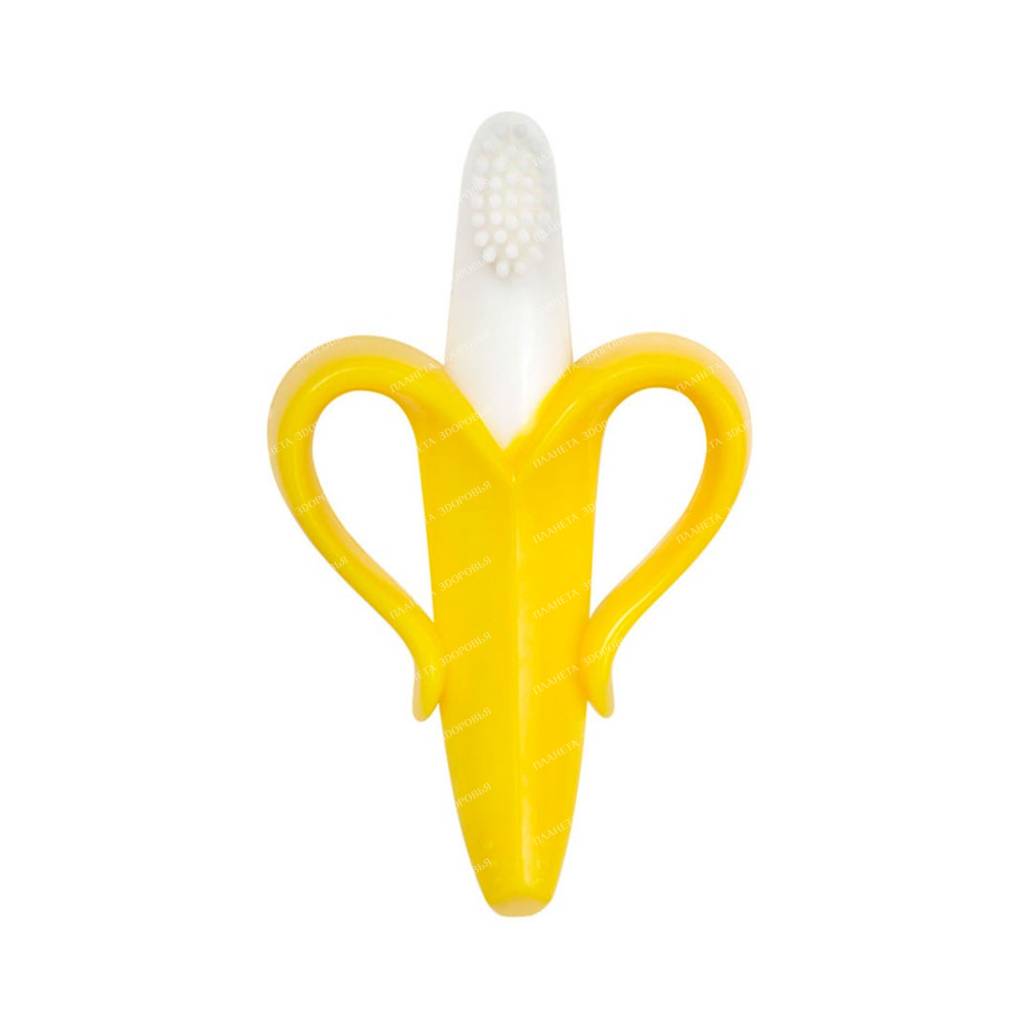 POMA Massager for gums "Banana" silicone, 4+, art. 6017TA, 1 pc