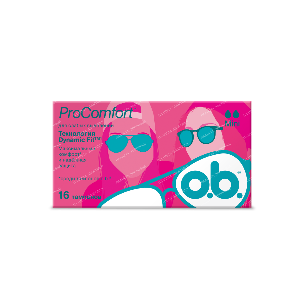 ob ProComfort Mini Tampons for women 16 pcs