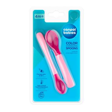 Canpol Baby Color Changing Spoons, 2 Pieces, Art.9/581_pin